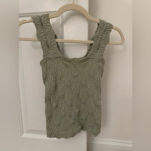 Altar’d State Blair’s Seamless Floral Cami Green